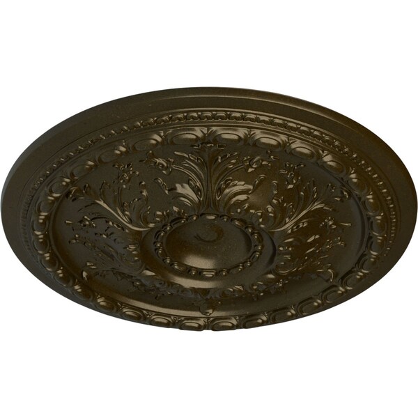 Stockport Ceiling Medallion (Fits Canopies Up To 6 1/4), Hand-Painted Green Gold, 28OD X 2 3/4P